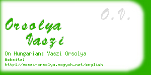 orsolya vaszi business card